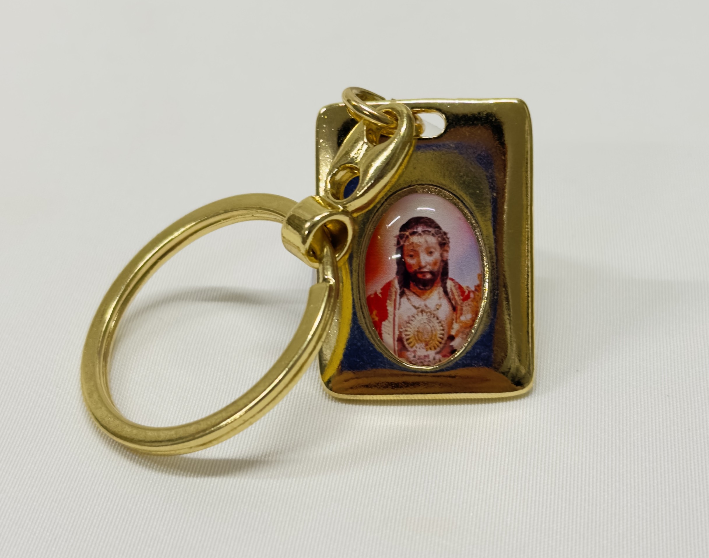 Porta chaves metal dourado - Sr. Sto. Cristo